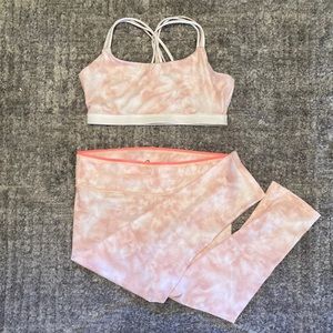 GapFit orange tie-dye workout set. EUC - Medium